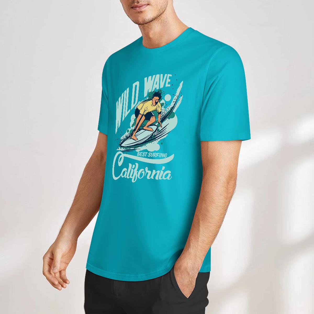 New 2025 Pure cotton short sleeved T-shirt two side print