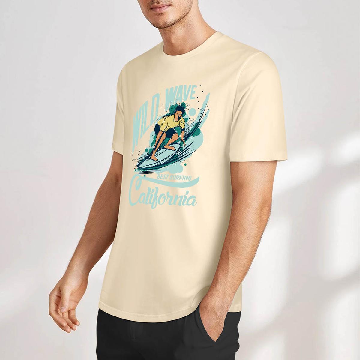 New 2025 Pure cotton short sleeved T-shirt two side print