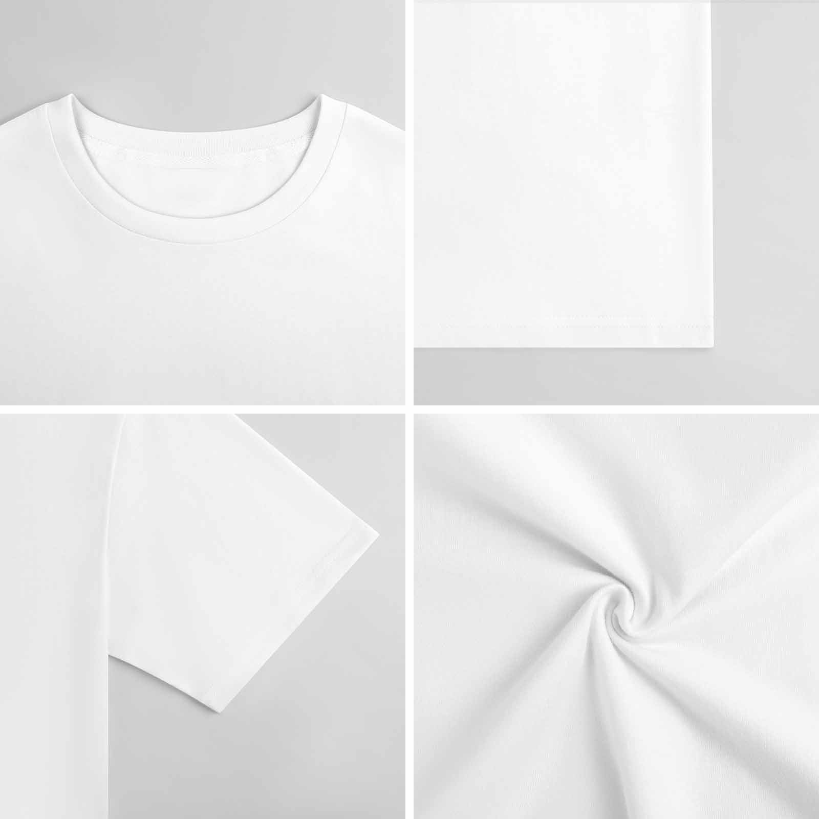 New 2025 Pure cotton short sleeved T-shirt two side print