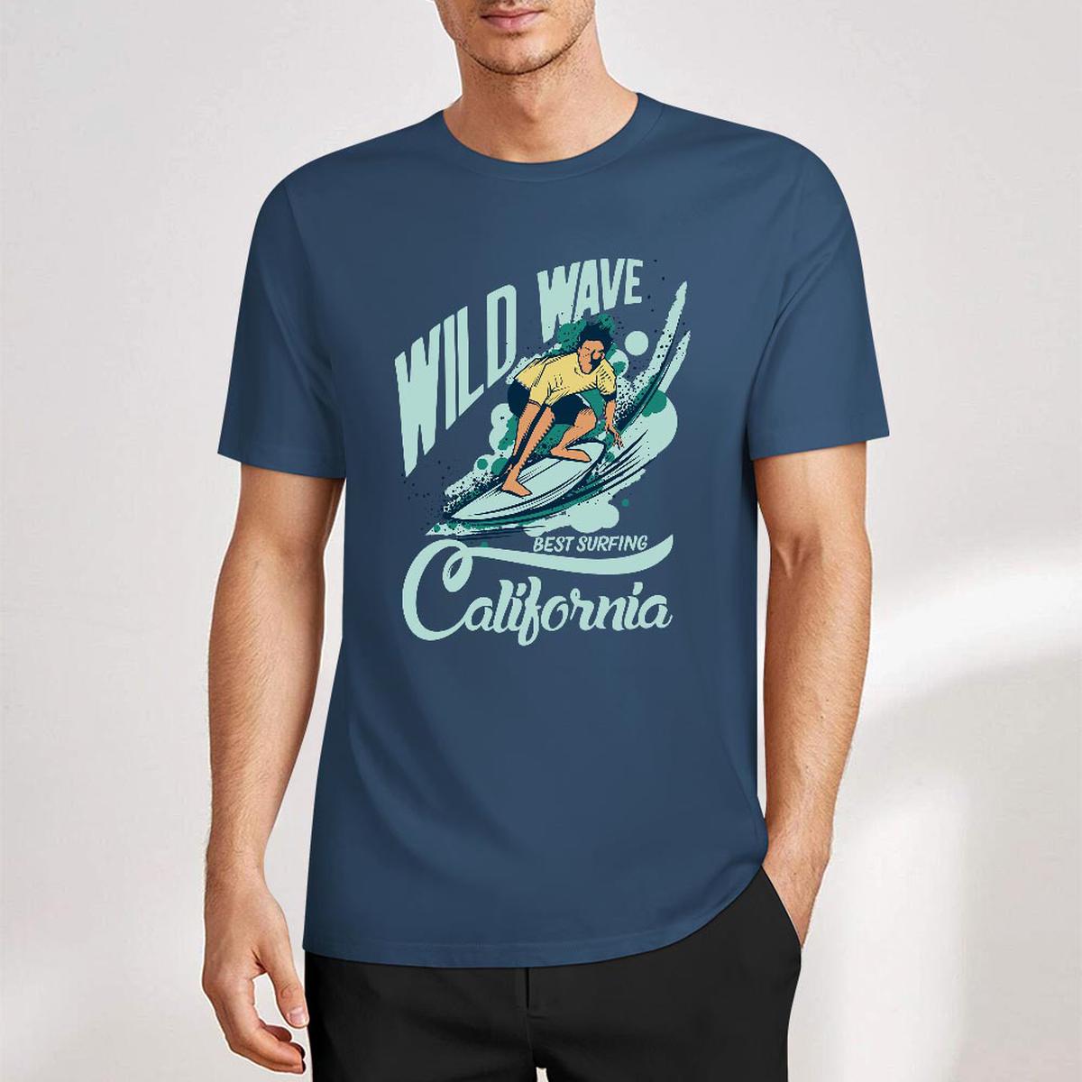 New 2025 Pure cotton short sleeved T-shirt two side print