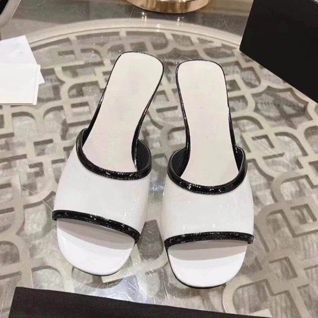 Color Matching Kitten and Slippers Women's Summer New Style All-Match Outer Wear Slippers