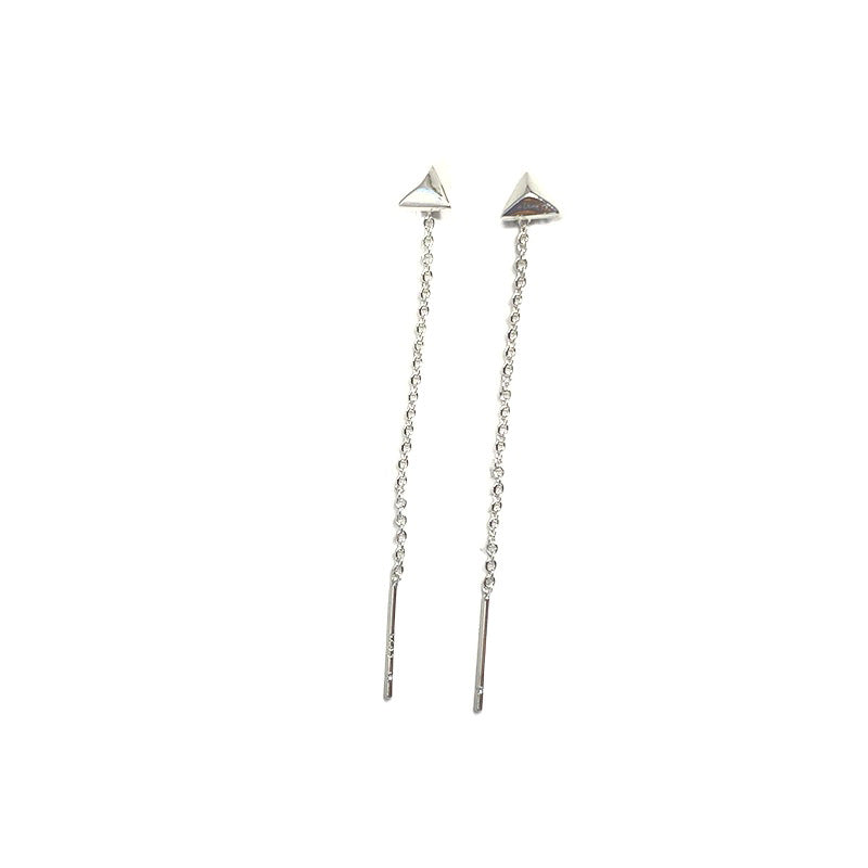 Summer New Niche Design Simple Fashion Geometric Ling Cone Ear Line Summer Ear Studs Women's Jewelry 925 Earrings