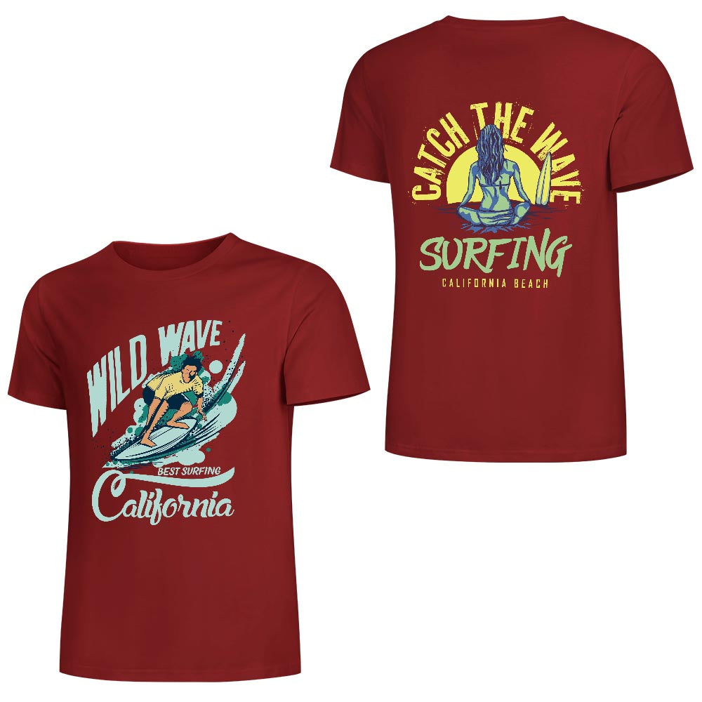 New 2025 Pure cotton short sleeved T-shirt two side print