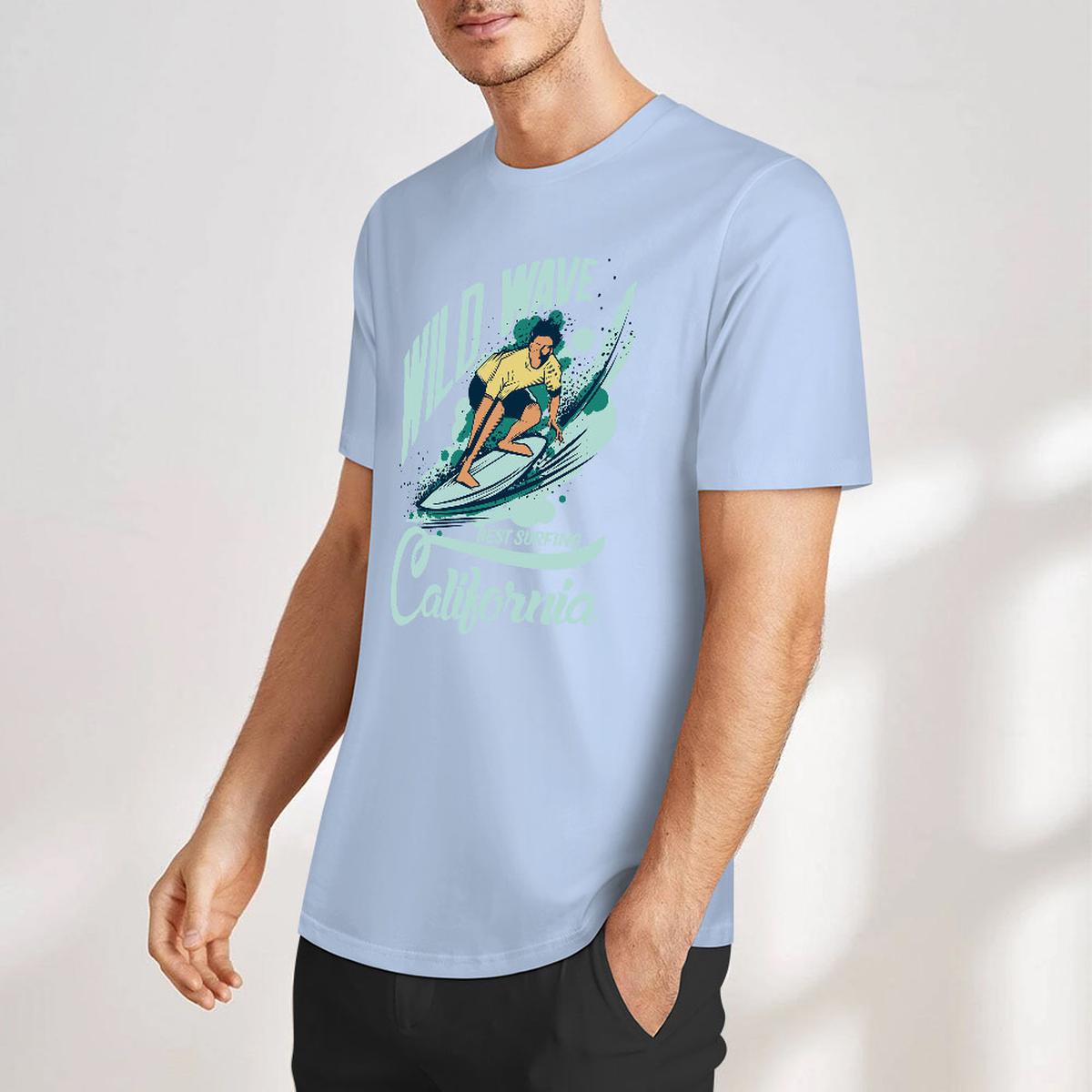 New 2025 Pure cotton short sleeved T-shirt two side print