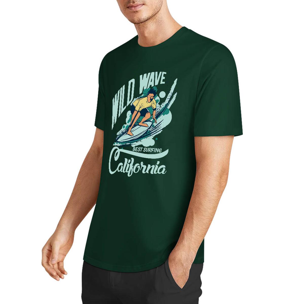 New 2025 Pure cotton short sleeved T-shirt two side print