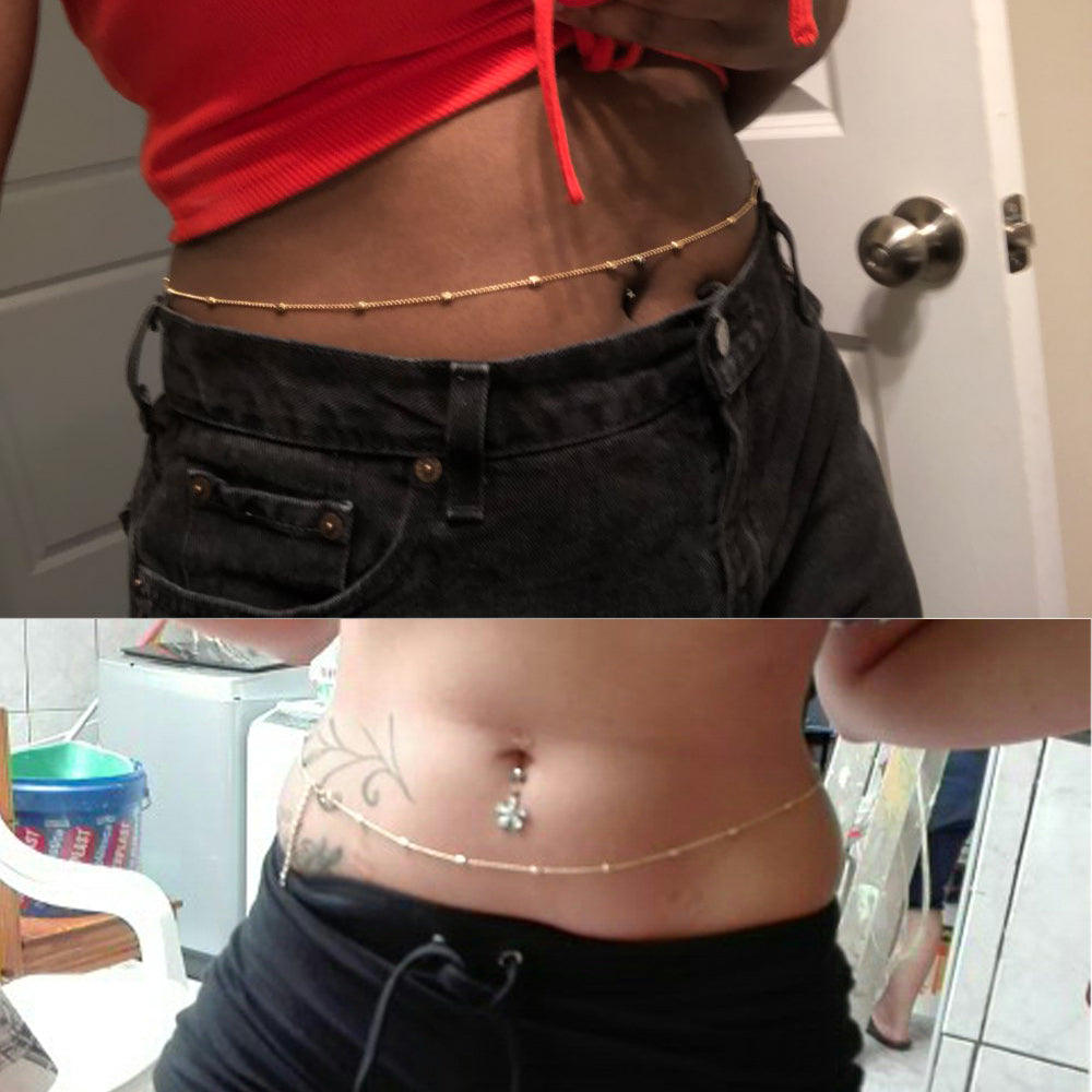 Bohemia Summer Beach Body Jewelry for Women Accessory Gold Silver Colors Copper Beads Waist Belly Chains Necklaces