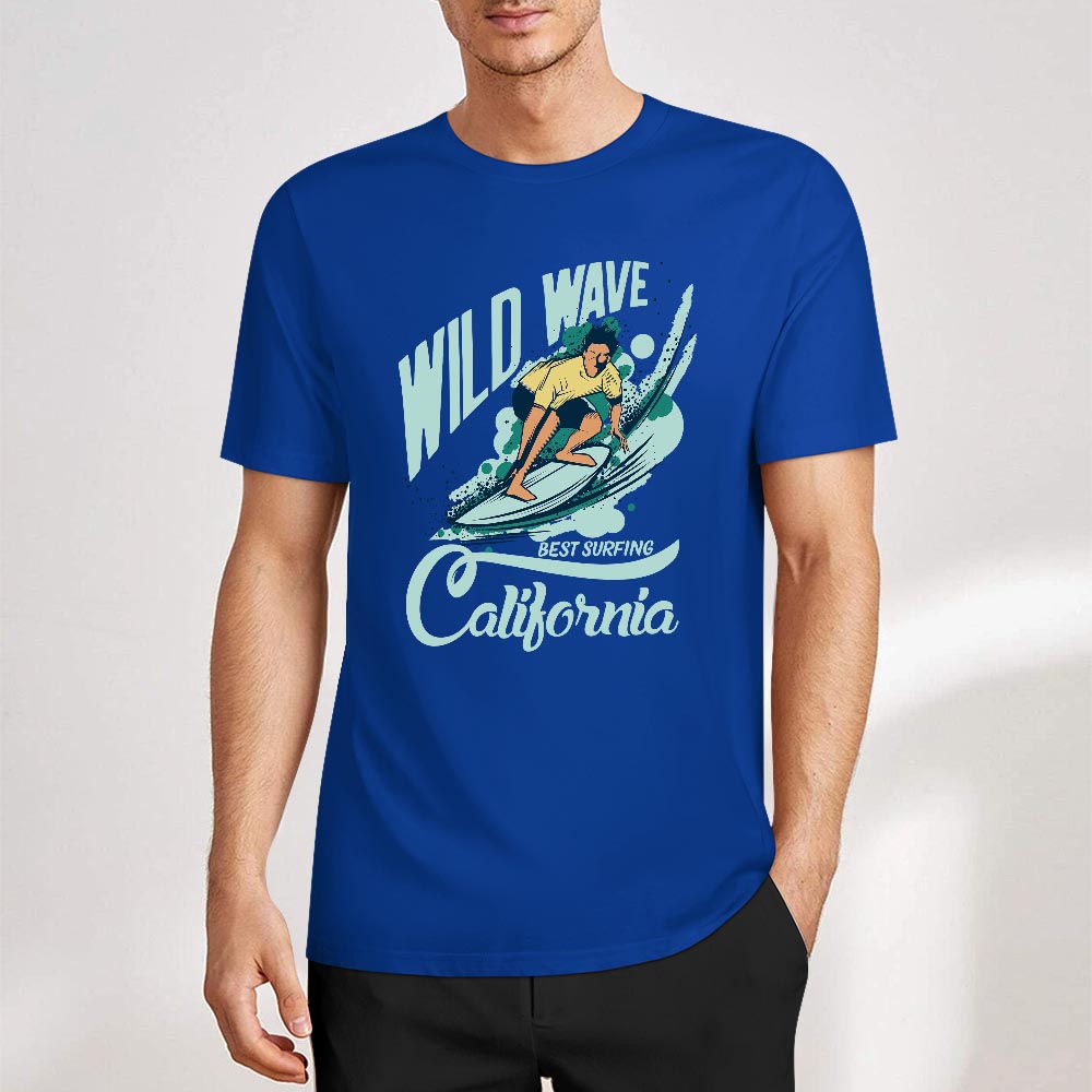 New 2025 Pure cotton short sleeved T-shirt two side print