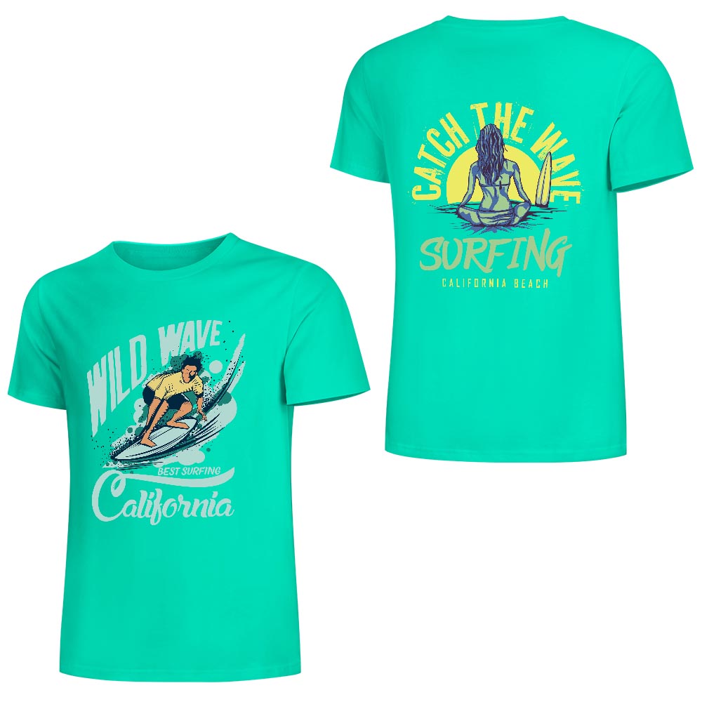 New 2025 Pure cotton short sleeved T-shirt two side print