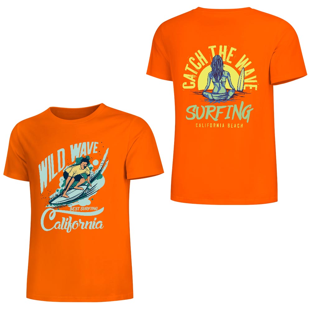 New 2025 Pure cotton short sleeved T-shirt two side print