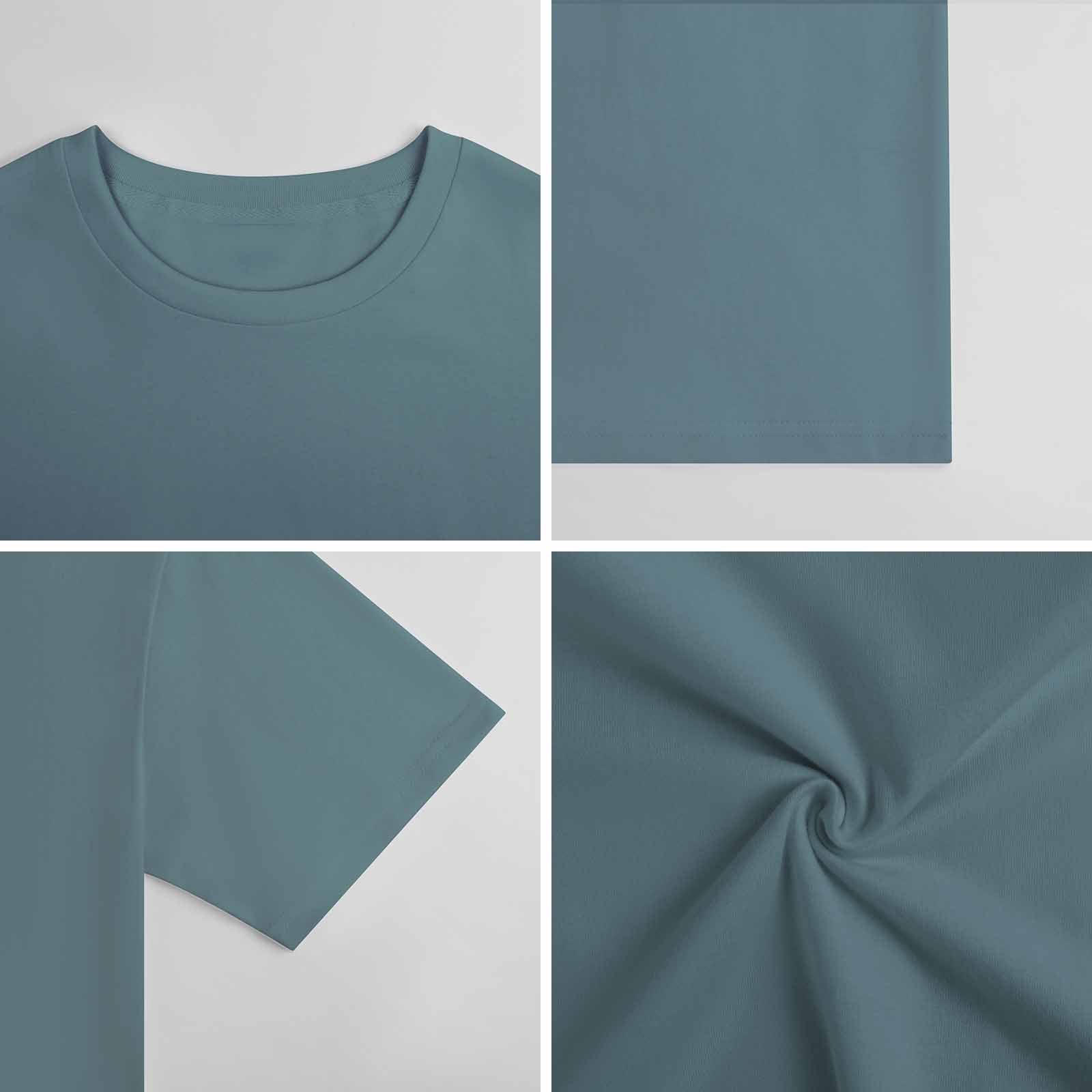 New 2025 Pure cotton short sleeved T-shirt two side print