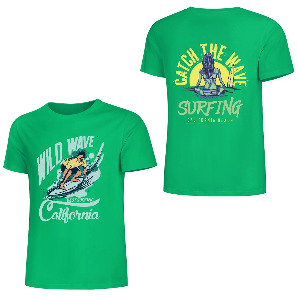 New 2025 Pure cotton short sleeved T-shirt two side print