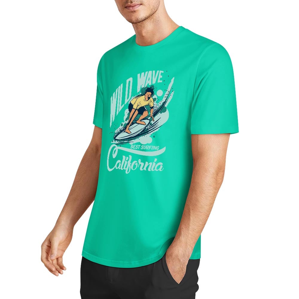 New 2025 Pure cotton short sleeved T-shirt two side print