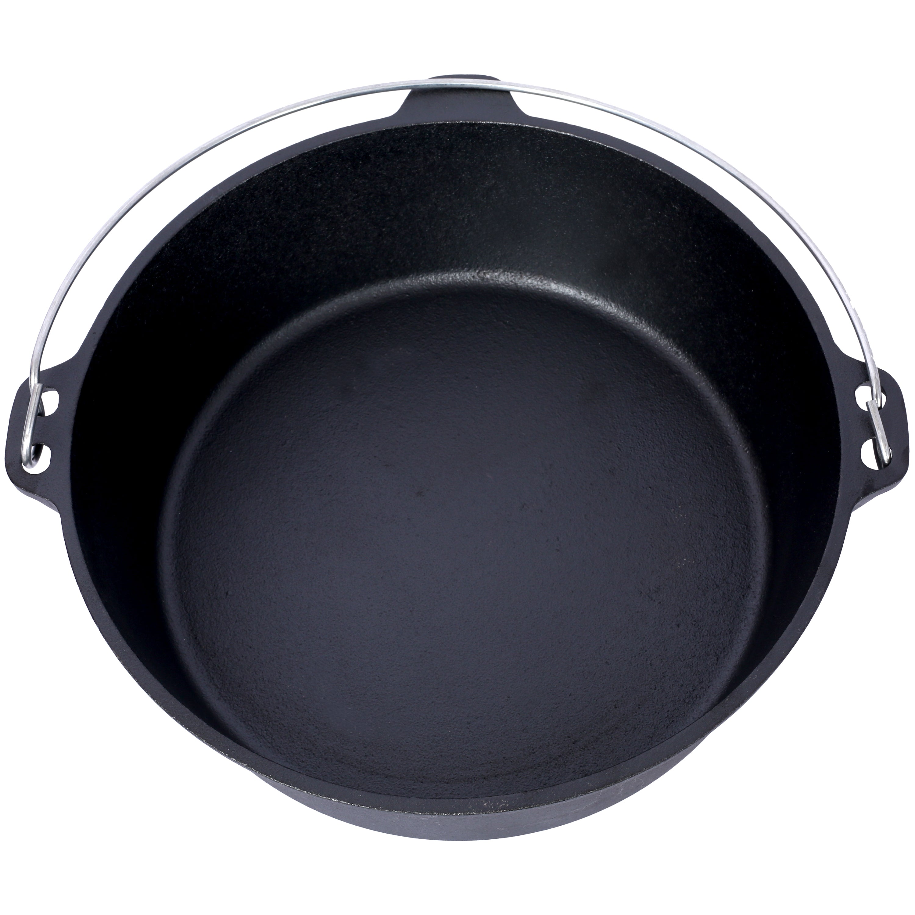 ast iron Dutch oven with lid, outdoor camping deep pot, used for camping, cooking, barbecue and leg rest,6 quarts