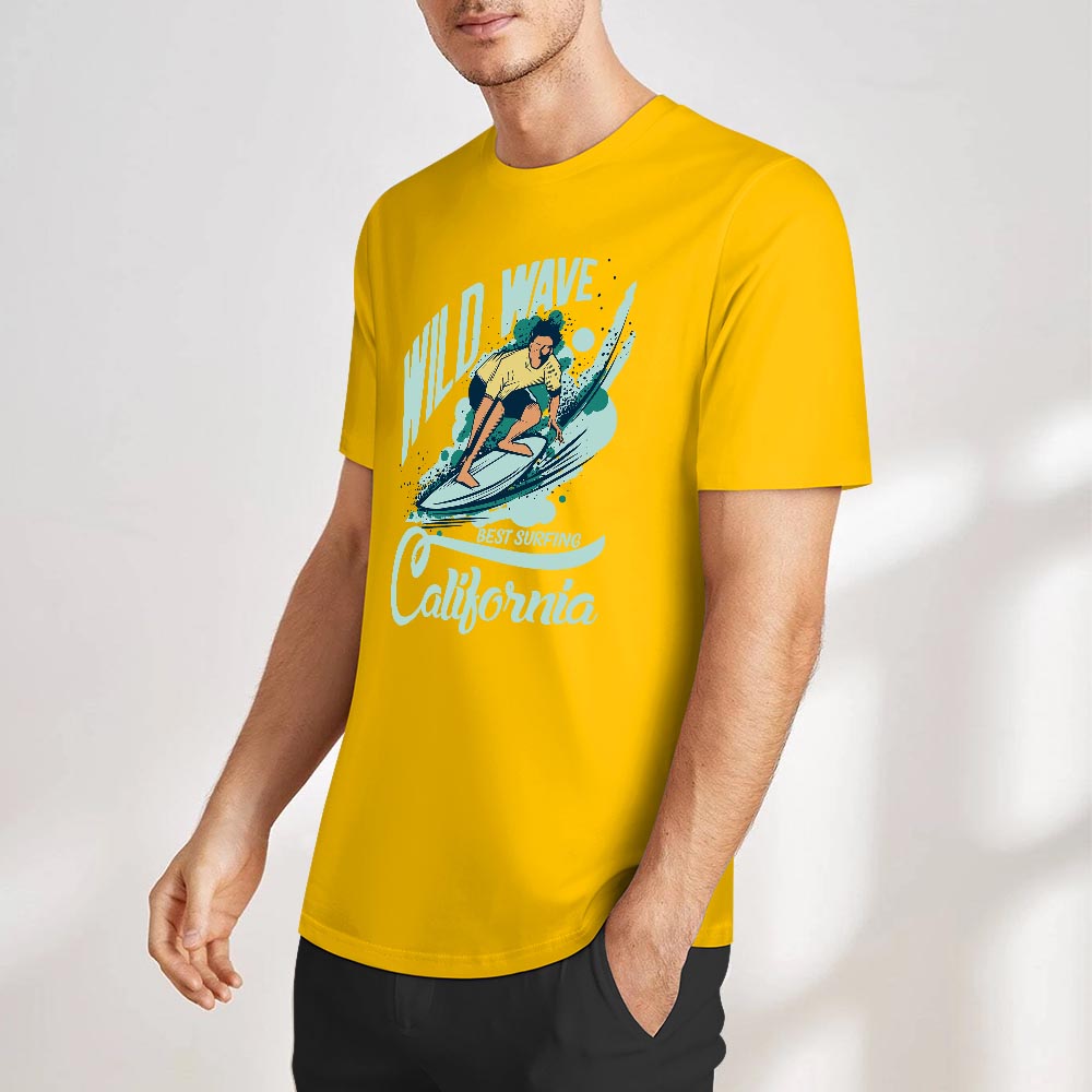 New 2025 Pure cotton short sleeved T-shirt two side print