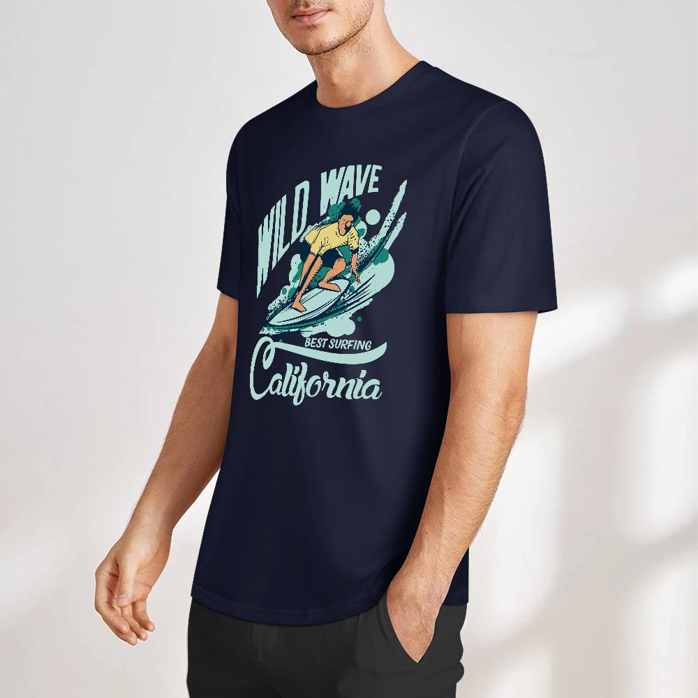 New 2025 Pure cotton short sleeved T-shirt two side print
