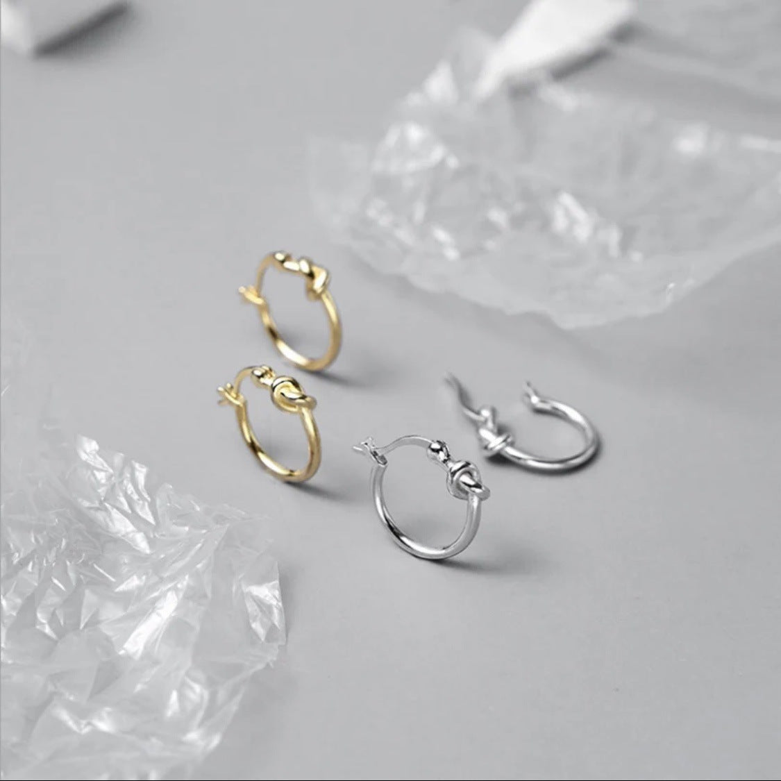 925 Sterling Silver Ear Buckle Plain Hoop Earrings Free Of Small Niche Earrings Women's Summer New Earrings