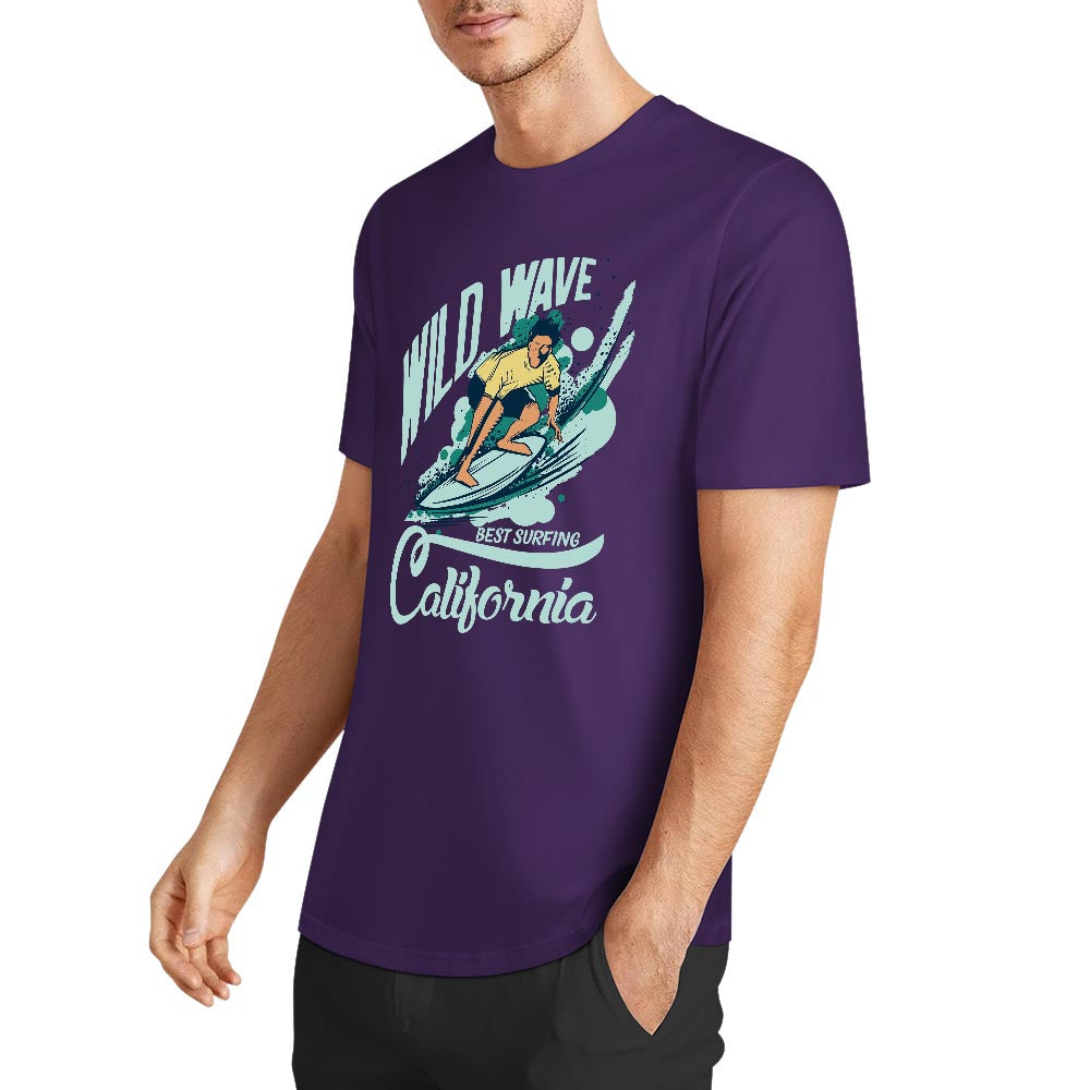 New 2025 Pure cotton short sleeved T-shirt two side print