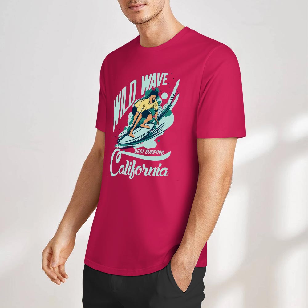 New 2025 Pure cotton short sleeved T-shirt two side print