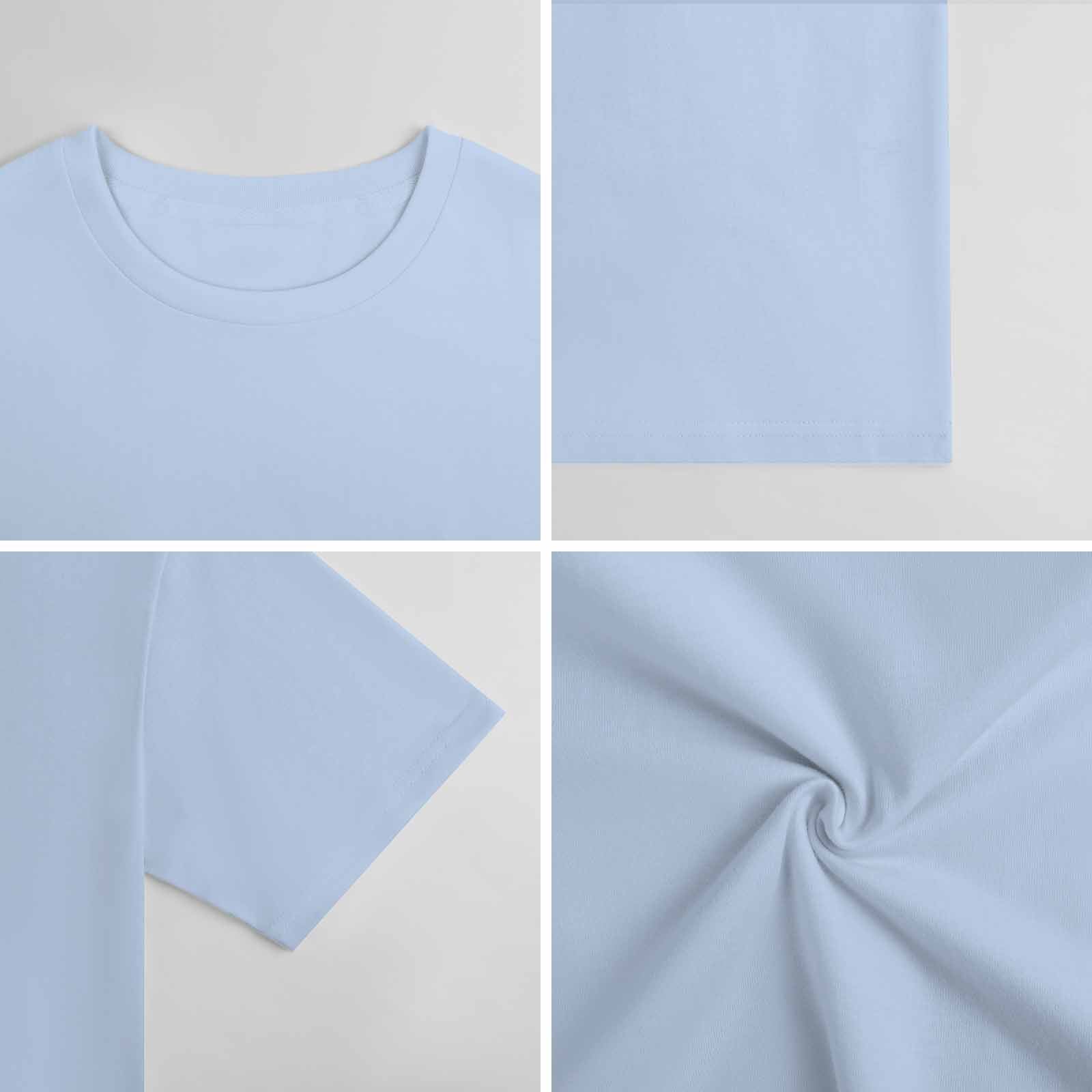 New 2025 Pure cotton short sleeved T-shirt two side print