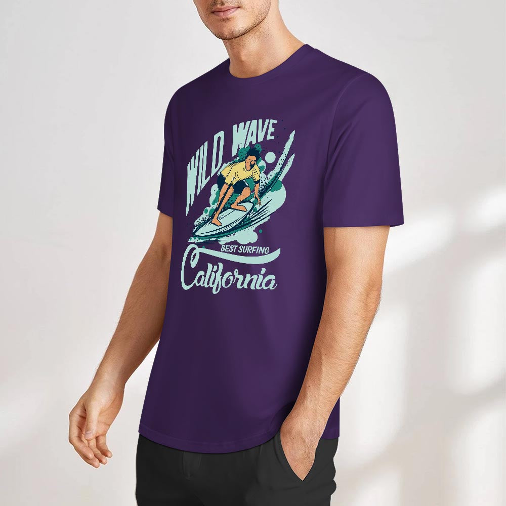New 2025 Pure cotton short sleeved T-shirt two side print