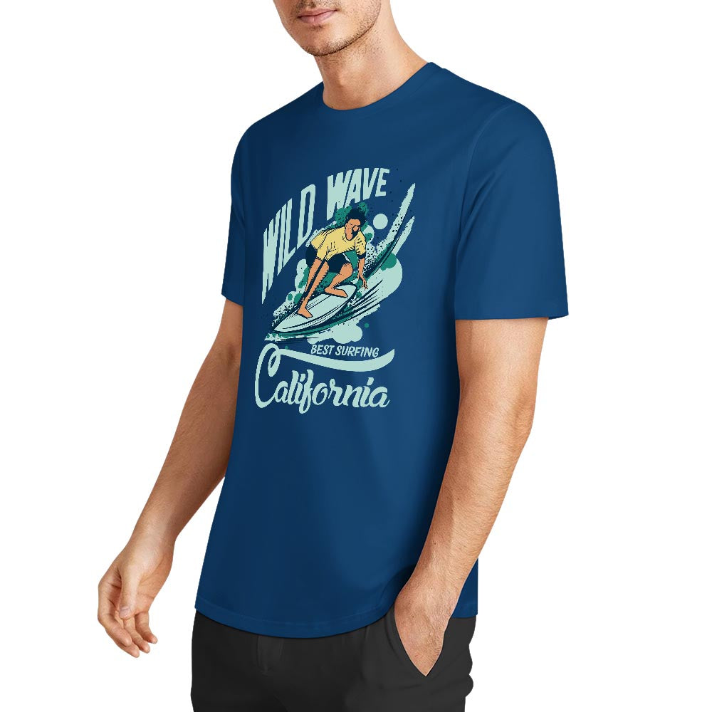 New 2025 Pure cotton short sleeved T-shirt two side print