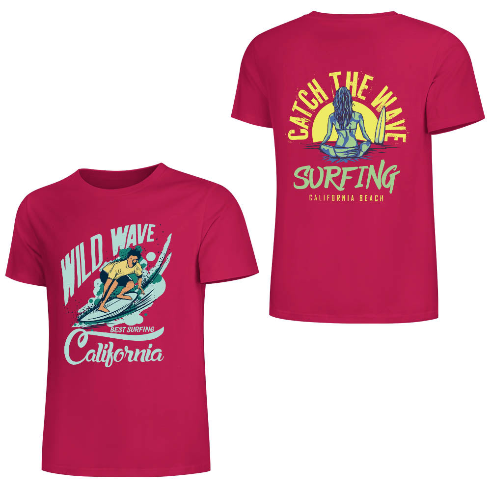 New 2025 Pure cotton short sleeved T-shirt two side print