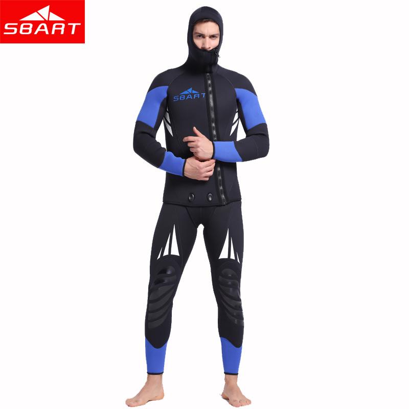 5mm Neoprene Wetsuit For Spearfishing Swimming Underwater Diving Equipment Suit Set Men