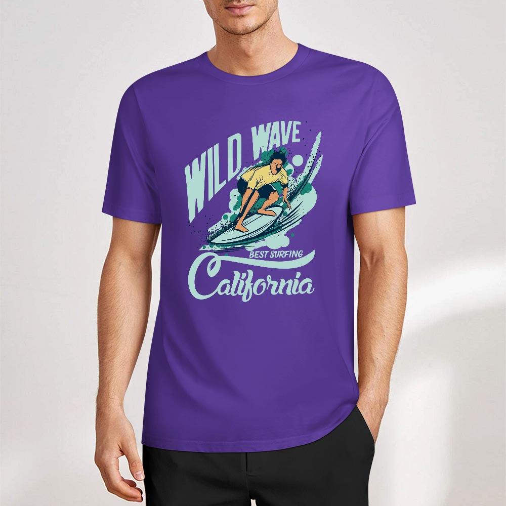 New 2025 Pure cotton short sleeved T-shirt two side print