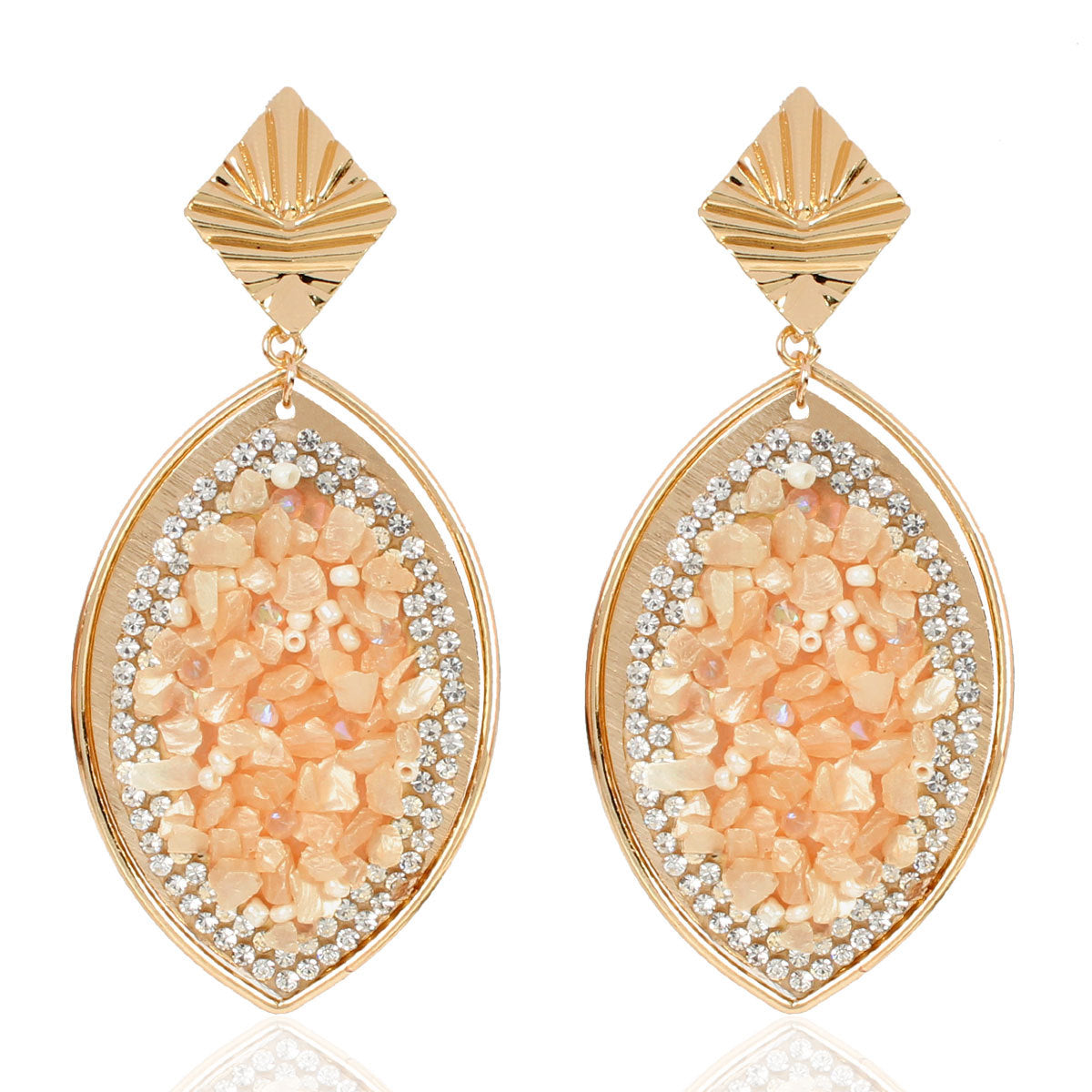 Color Macadam Earrings Contrast Color Fashion Style Summer Earrings Women