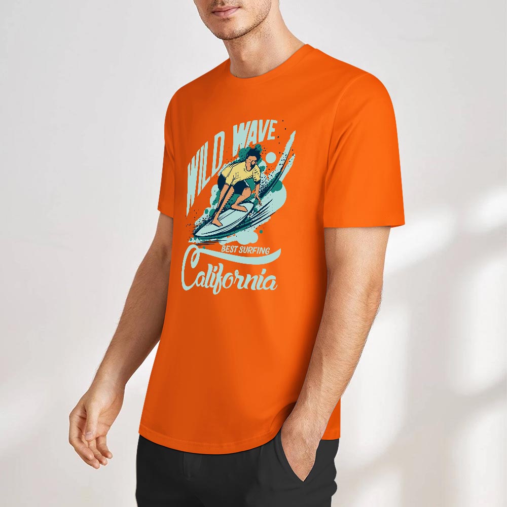 New 2025 Pure cotton short sleeved T-shirt two side print