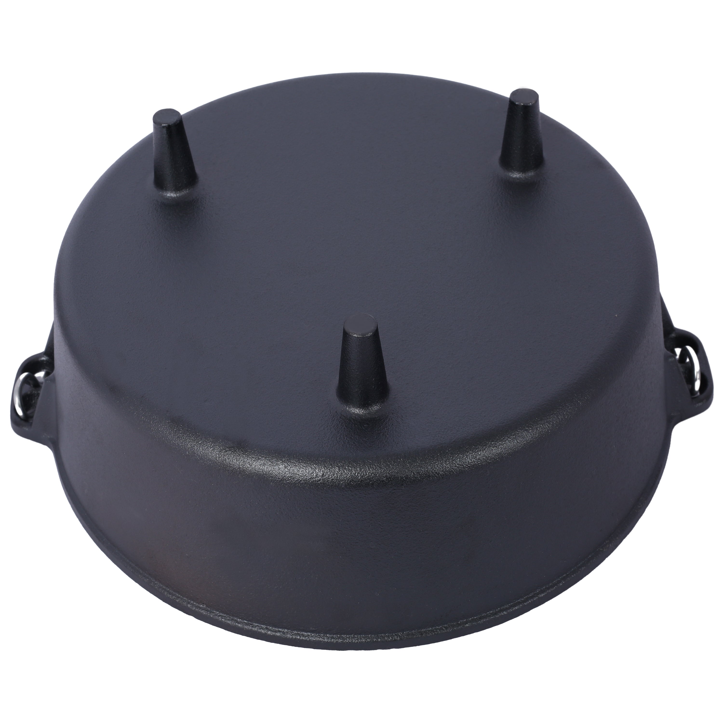 ast iron Dutch oven with lid, outdoor camping deep pot, used for camping, cooking, barbecue and leg rest,6 quarts