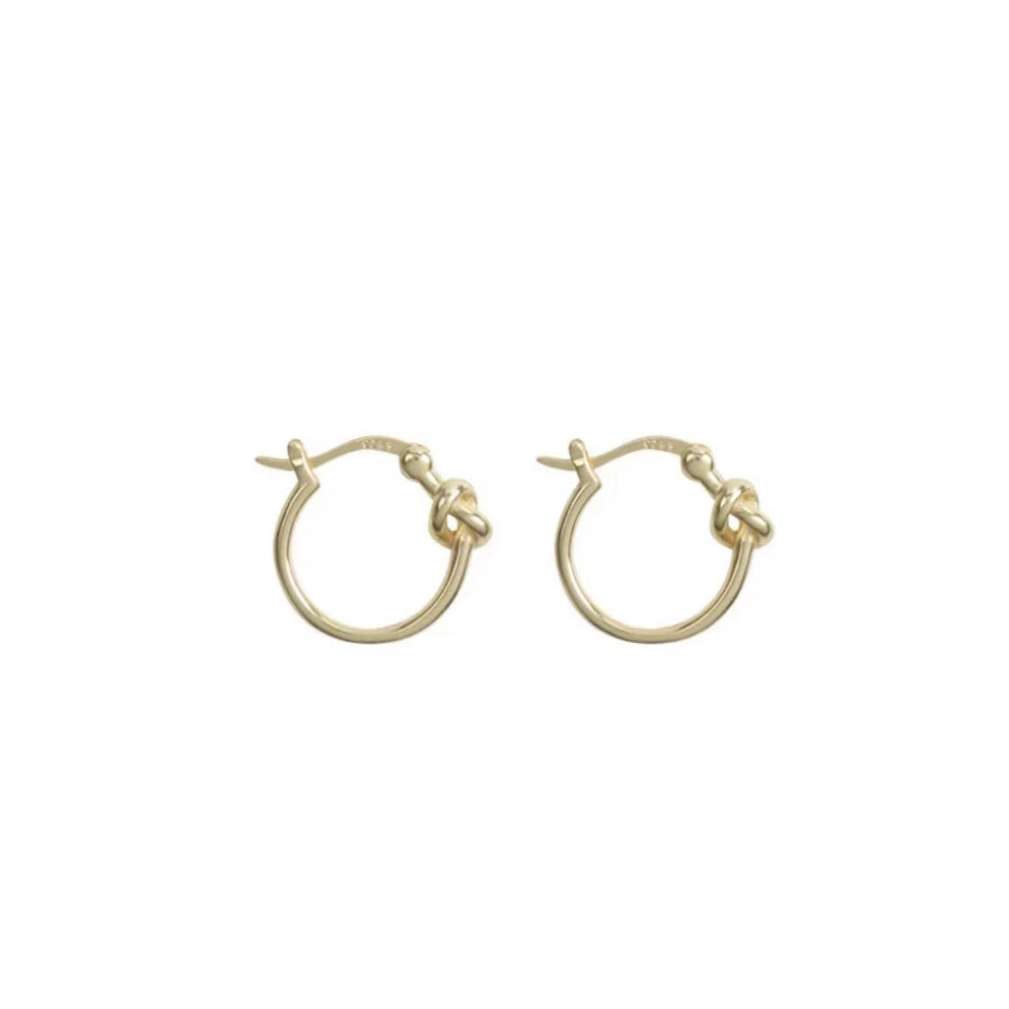 925 Sterling Silver Ear Buckle Plain Hoop Earrings Free Of Small Niche Earrings Women's Summer New Earrings