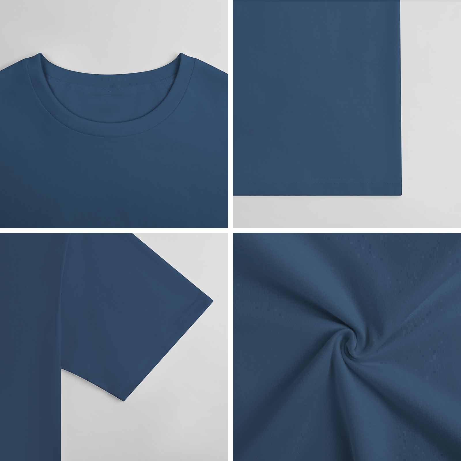 New 2025 Pure cotton short sleeved T-shirt two side print