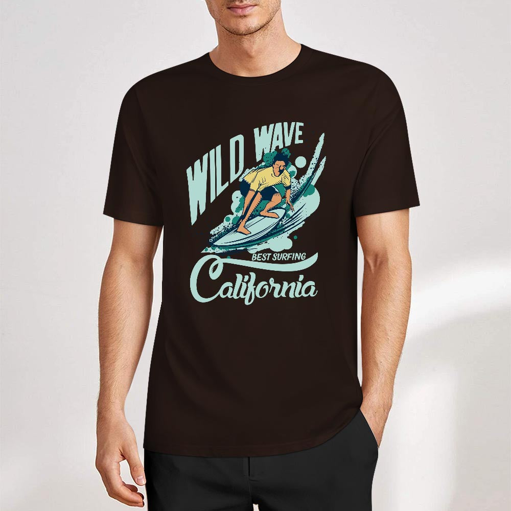 New 2025 Pure cotton short sleeved T-shirt two side print