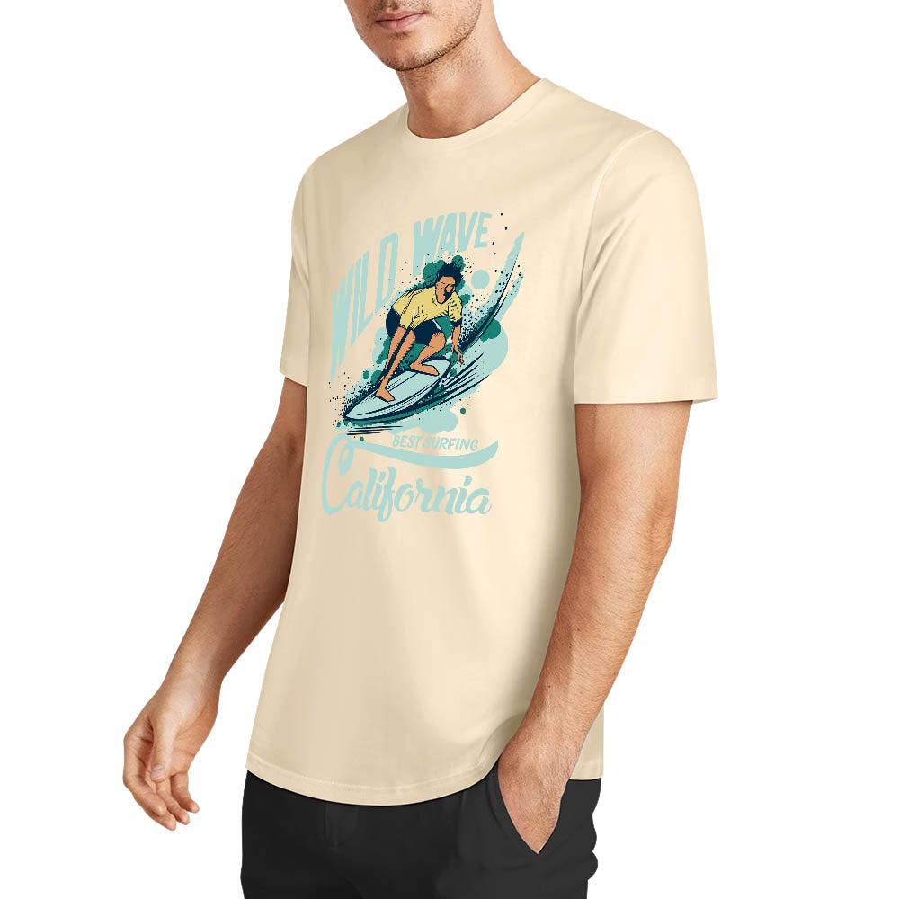New 2025 Pure cotton short sleeved T-shirt two side print