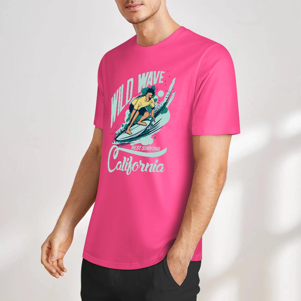 New 2025 Pure cotton short sleeved T-shirt two side print