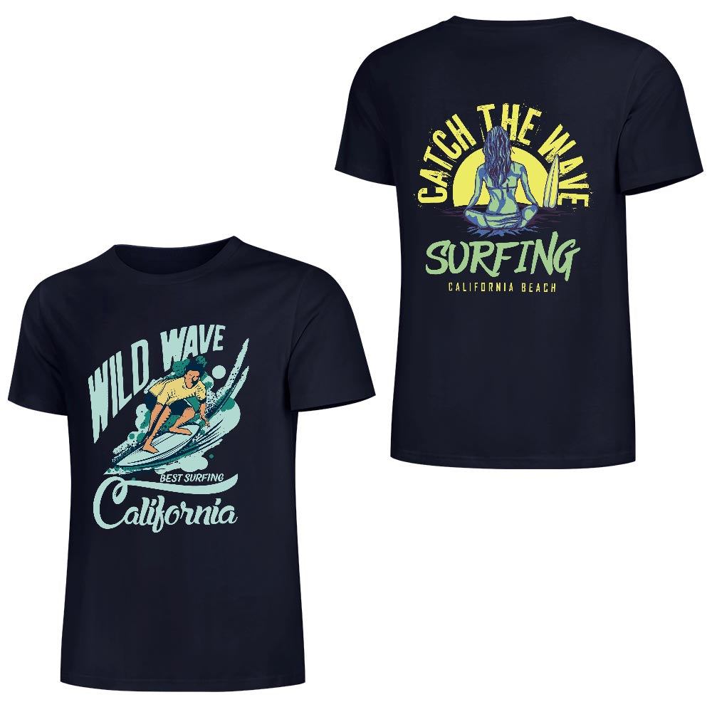 New 2025 Pure cotton short sleeved T-shirt two side print
