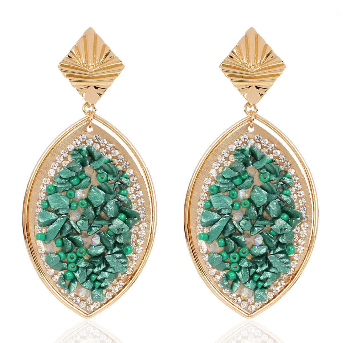 Color Macadam Earrings Contrast Color Fashion Style Summer Earrings Women