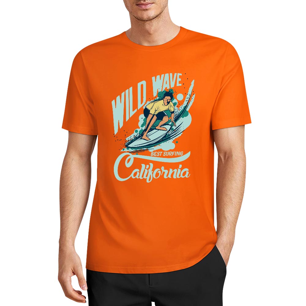 New 2025 Pure cotton short sleeved T-shirt two side print