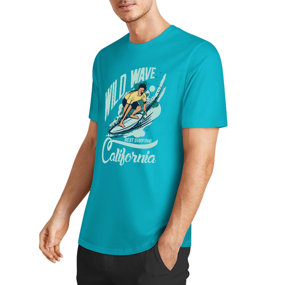 New 2025 Pure cotton short sleeved T-shirt two side print