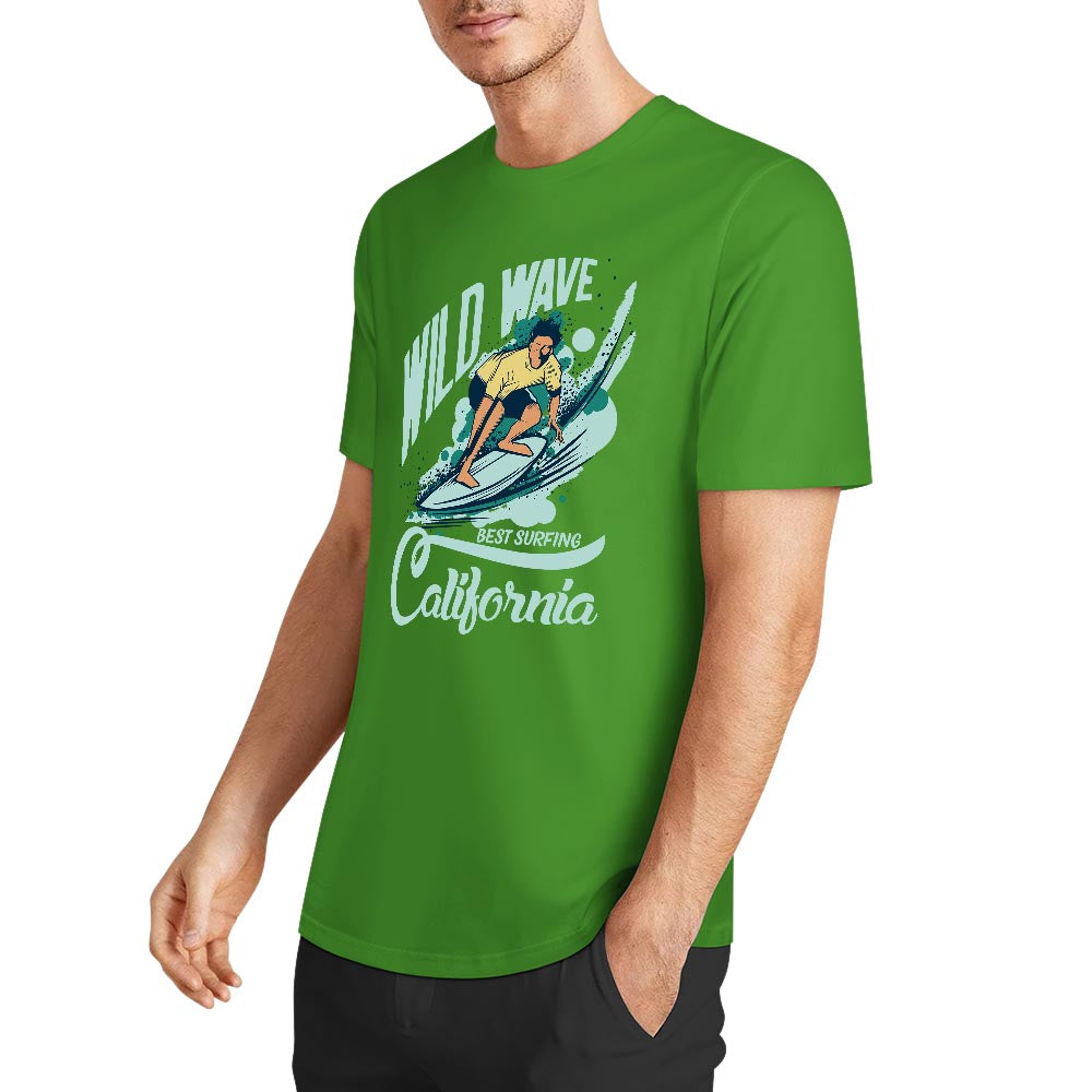 New 2025 Pure cotton short sleeved T-shirt two side print