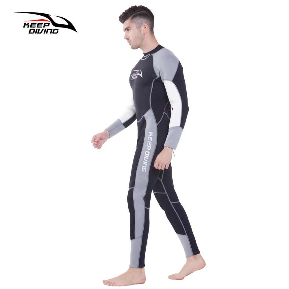 Men's 3MM Neoprene One-Piece Full Body Scuba Dive Wetsuit Winter Swim Surfing Snorkeling