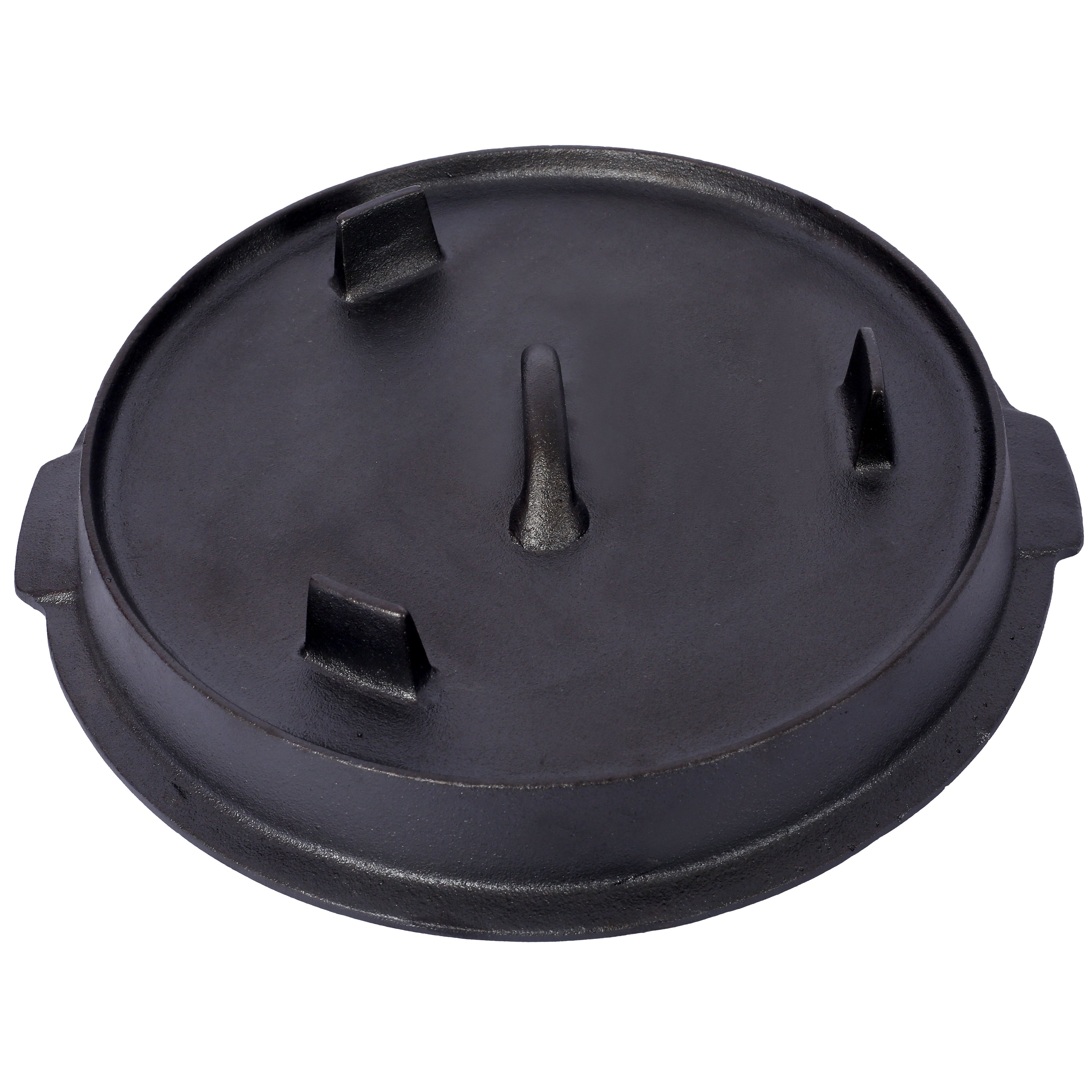 ast iron Dutch oven with lid, outdoor camping deep pot, used for camping, cooking, barbecue and leg rest,6 quarts