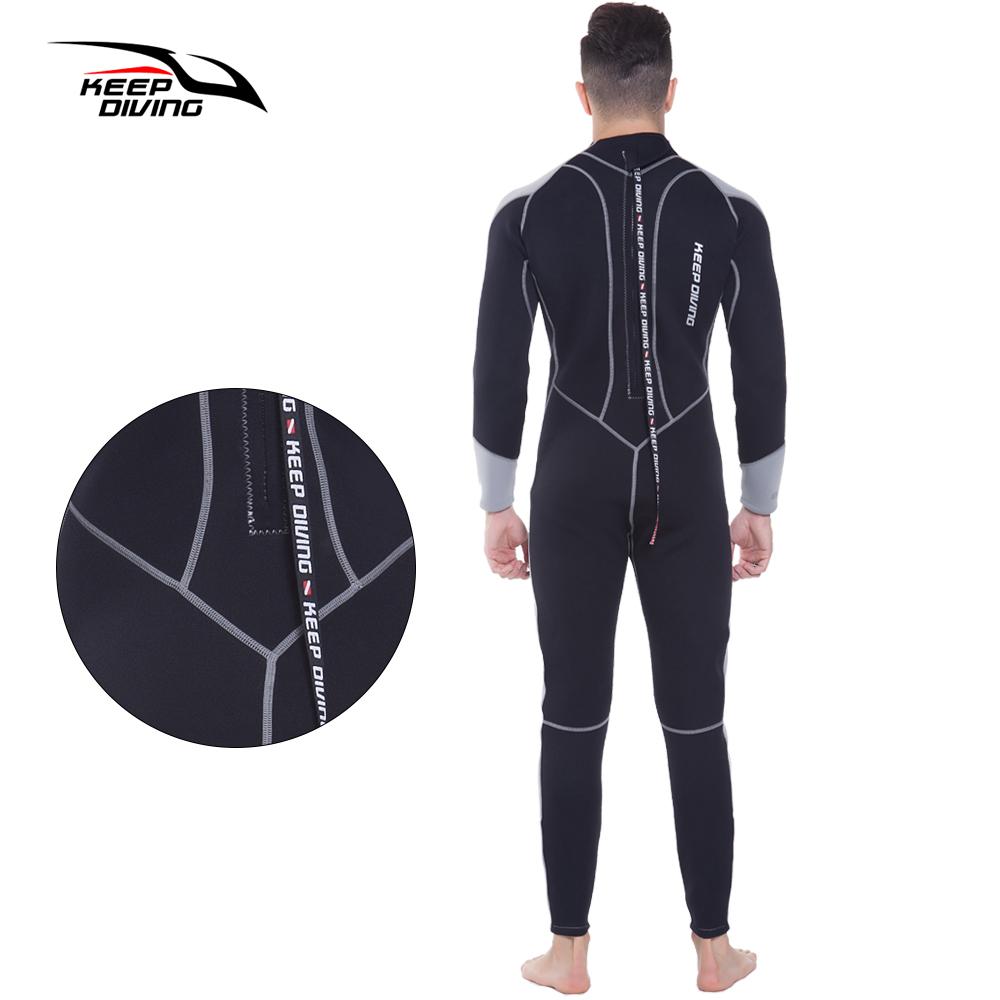 Men's 3MM Neoprene One-Piece Full Body Scuba Dive Wetsuit Winter Swim Surfing Snorkeling