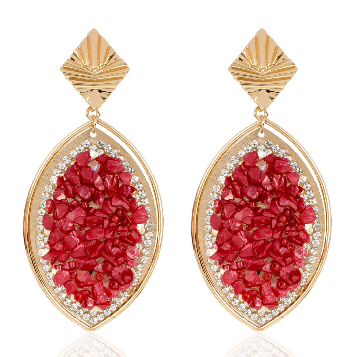 Color Macadam Earrings Contrast Color Fashion Style Summer Earrings Women