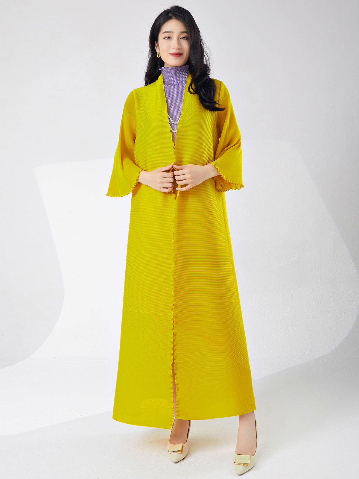 Fashion suit women's gradient color irregular dress loose and thin cardigan long jacket spring and summer