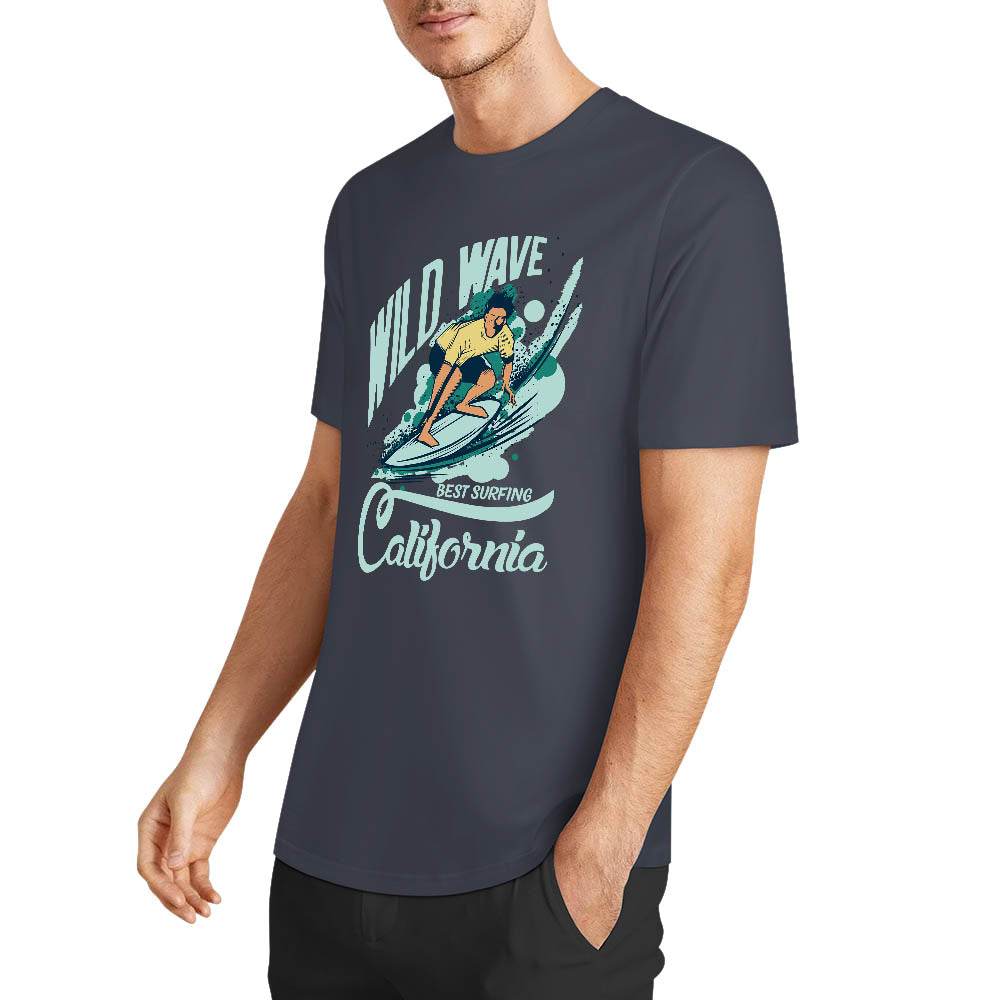 New 2025 Pure cotton short sleeved T-shirt two side print