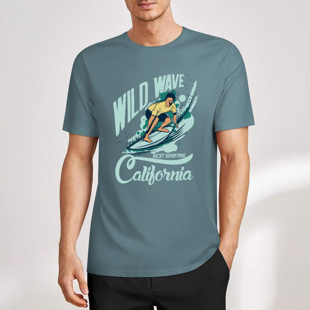 New 2025 Pure cotton short sleeved T-shirt two side print