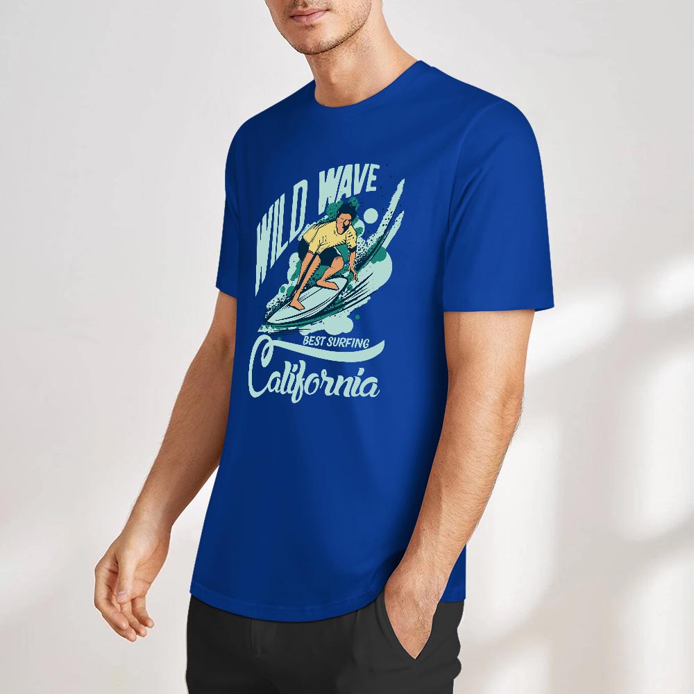New 2025 Pure cotton short sleeved T-shirt two side print