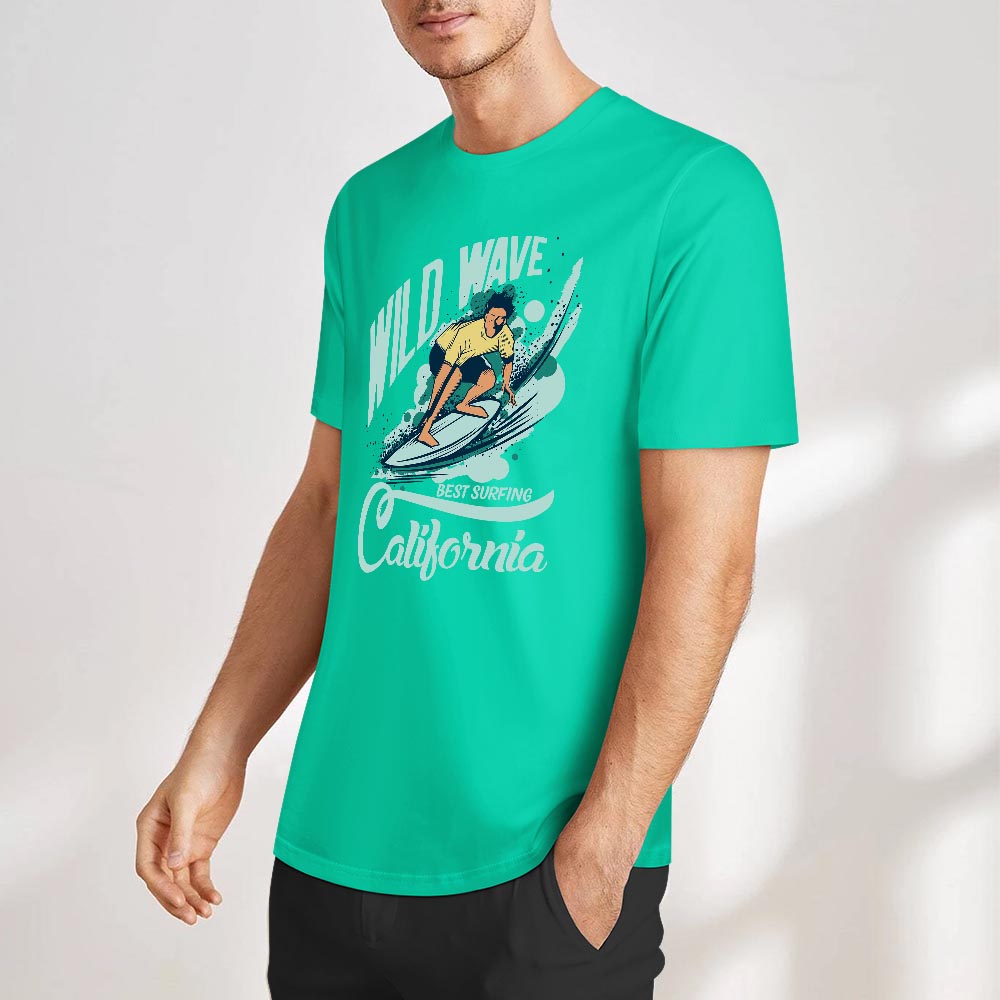 New 2025 Pure cotton short sleeved T-shirt two side print